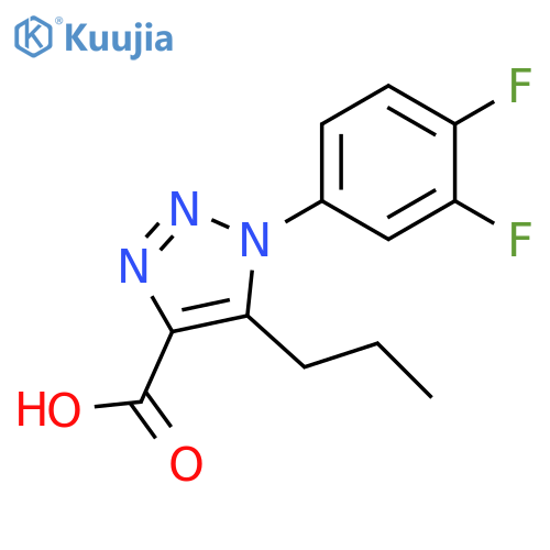 1H-1,2,3-Triazole-4-carboxylic acid, 1-(3,4-difluorophenyl)-5-propyl- structure