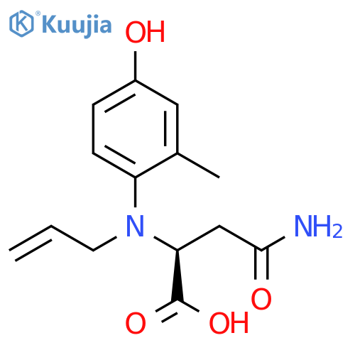 3-[(4-hydroxy-2-methylphenyl)carbamoyl]-2-[(prop-2-en-1-yl)amino]propanoic acid structure