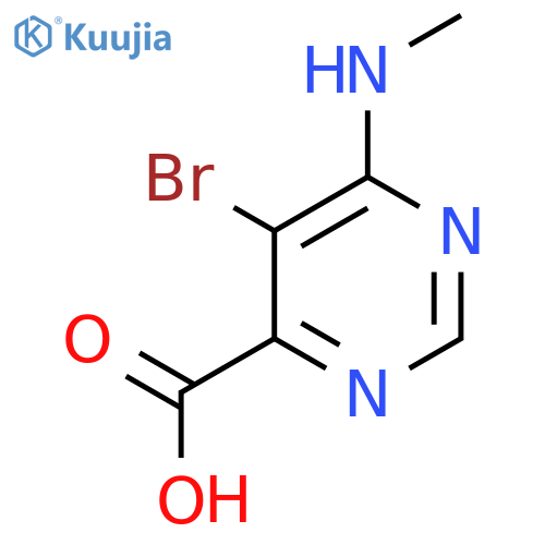 5-Bromo-6-(methylamino)pyrimidine-4-carboxylic acid structure