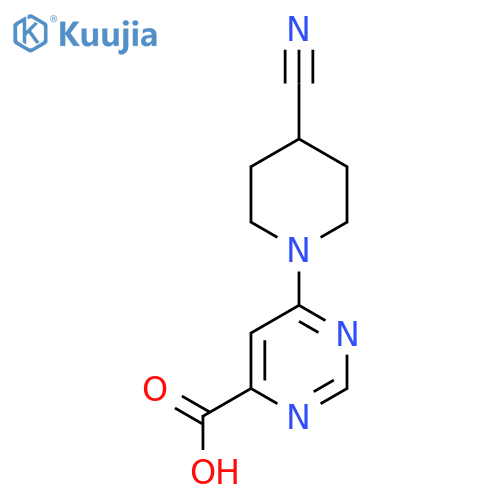 6-(4-Cyanopiperidin-1-yl)pyrimidine-4-carboxylic acid structure