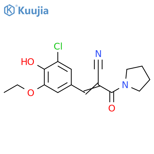 α-[(3-Chloro-5-ethoxy-4-hydroxyphenyl)methylene]-β-oxo-1-pyrrolidinepropanenitrile structure