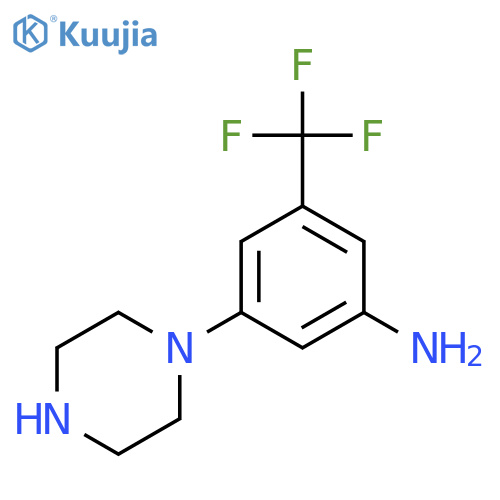 3-(Piperazin-1-YL)-5-(trifluoromethyl)aniline structure