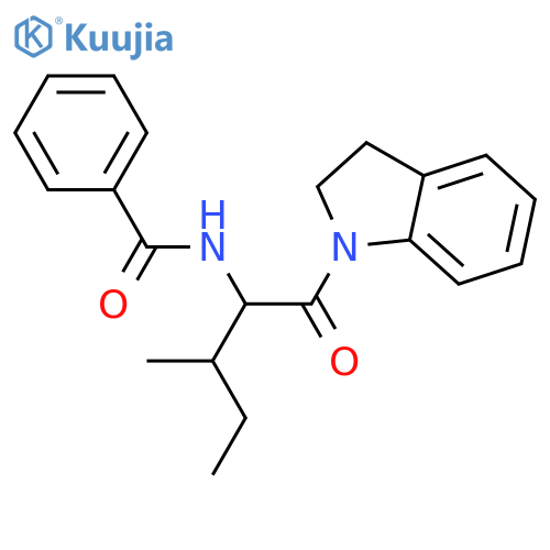 Benzamide, N-[1-[(2,3-dihydro-1H-indol-1-yl)carbonyl]-2-methylbutyl]- structure