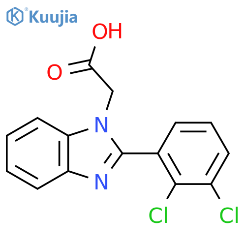 2-[2-(2,3-dichlorophenyl)-1H-1,3-benzodiazol-1-yl]acetic acid structure