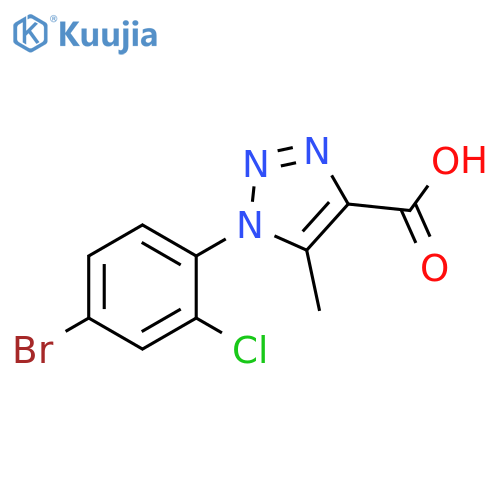 1-(4-bromo-2-chlorophenyl)-5-methyl-1H-1,2,3-triazole-4-carboxylic acid structure