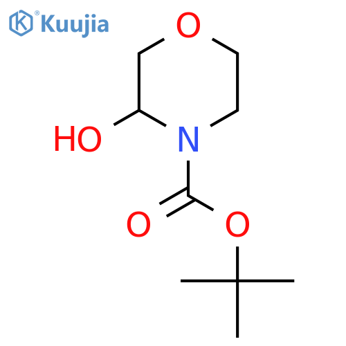 Tert-butyl 3-hydroxymorpholine-4-carboxylate structure