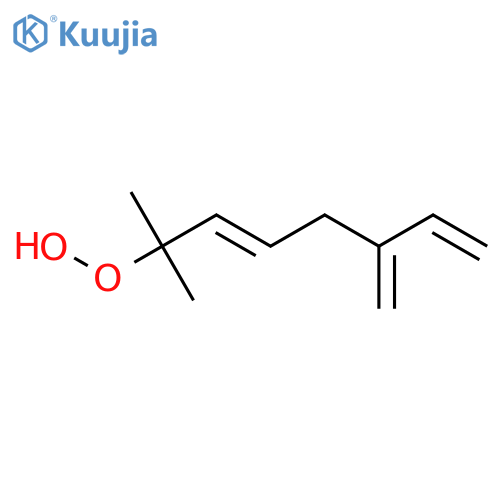 Hydroperoxide,1,1-dimethyl-5-methylene-2,6-heptadienyl, (E)- (9CI) structure