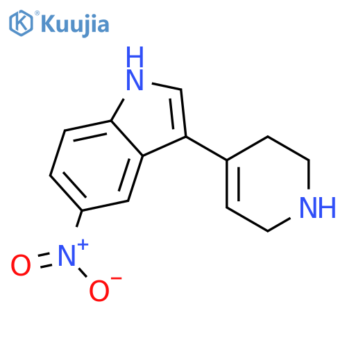 1H-Indole, 5-nitro-3-(1,2,3,6-tetrahydro-4-pyridinyl)- structure