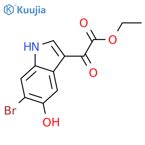 6-Bromo-5-hydroxy-α-oxo-1H-indole-3-acetic acid; Et ester structure