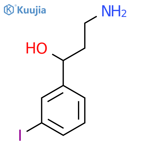 3-Amino-1-(3-iodophenyl)propan-1-ol structure