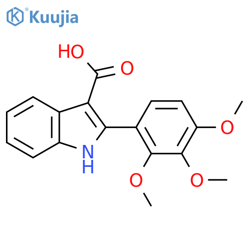 2-(2,3,4-Trimethoxyphenyl)-1H-indole-3-carboxylic acid structure