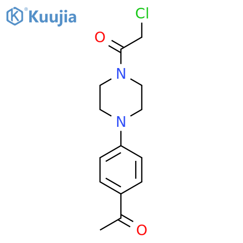 1-{4-[4-(chloroacetyl)piperazin-1-yl]phenyl}ethanone structure