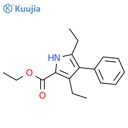 1H-Pyrrole-2-carboxylic acid, 3,5-diethyl-4-phenyl-, ethyl ester structure