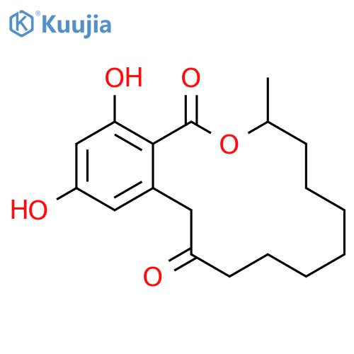 1H-2-Benzoxacyclotetradecin-1,11(12H)-dione,3,4,5,6,7,8,9,10-octahydro-14,16-dihydroxy-3-methyl- (9CI) structure