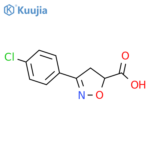 3-(4-Chlorophenyl)-4,5-dihydroisoxazole-5-carboxylic Acid structure