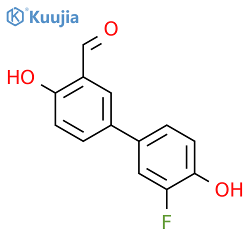 5-(3-fluoro-4-hydroxyphenyl)-2-hydroxybenzaldehyde structure