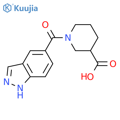 1-(1H-Indazole-5-carbonyl)piperidine-3-carboxylic acid structure