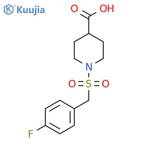 1-(4-Fluorobenzyl)sulfonylpiperidine-4-carboxylic acid structure
