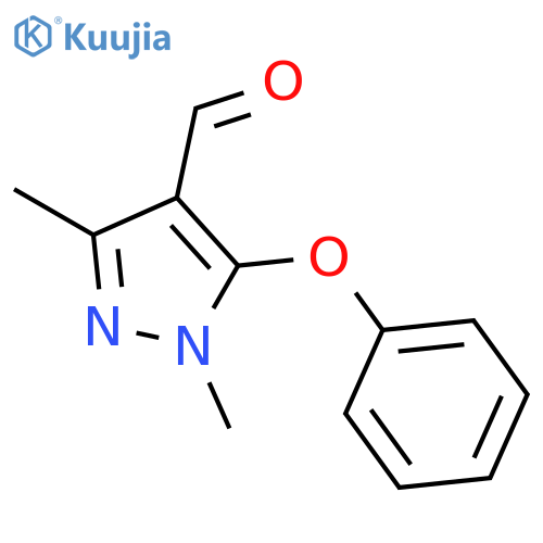 1,3-Dimethyl-5-phenoxy-1H-pyrazole-4-carbaldehyde structure