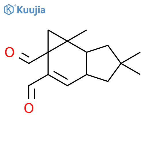 Cycloprop[e]indene-1a,2(1H)-dicarboxaldehyde,3a,4,5,6,6a,6b-hexahydro-5,5,6b-trimethyl-, (1aR,3aS,6aS,6bS)- structure