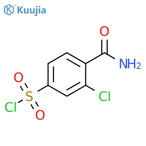 4-CARBAMOYL-3-CHLOROBENZENE-1-SULFONYL CHLORIDE structure