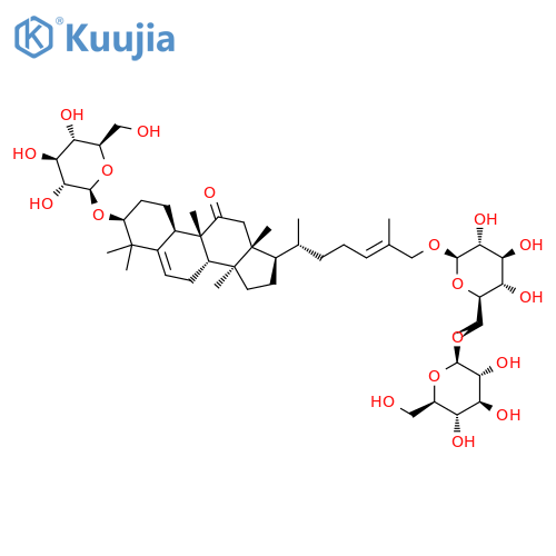 19-Norlanosta-5,24-dien-11-one,26-[(6-O-b-D-glucopyranosyl-b-D-glucopyranosyl)oxy]-3-(b-D-glucopyranosyloxy)-9-methyl-,(3b,9b,10a,24E)- structure