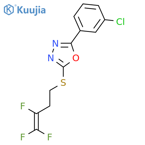 1,3,4-Oxadiazole, 2-(3-chlorophenyl)-5-[(3,4,4-trifluoro-3-butenyl)thio]- structure