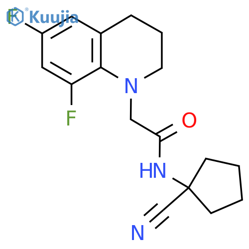 N-(1-cyanocyclopentyl)-2-(6,8-difluoro-1,2,3,4-tetrahydroquinolin-1-yl)acetamide structure