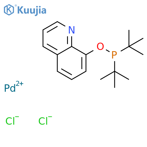 Dichloro[8-(di-tert-butylphosphinooxy)quinoline]palladium(II) structure