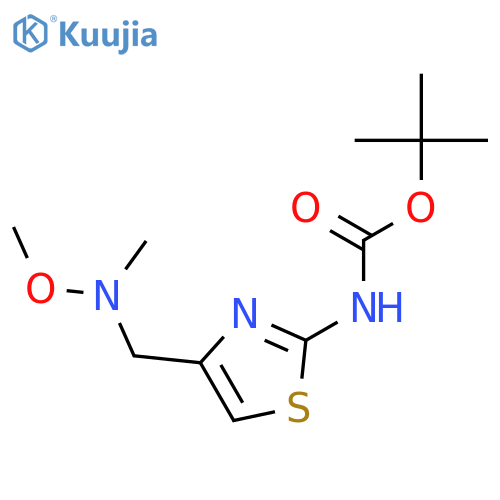 {4-(Methoxy-methyl-amino)-methyl-thiazol-2-yl}-carbamic Acid tert-Butyl Ester structure
