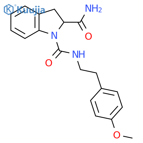 N1-[2-(4-methoxyphenyl)ethyl]-2,3-dihydro-1H-indole-1,2-dicarboxamide structure