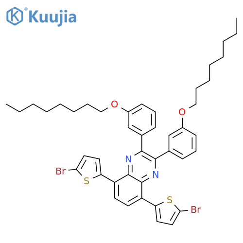 5,8-bis(5-bromothiophen-2-yl)-2,3-bis(3-(octyloxy)phenyl)quinoxaline structure