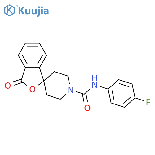 N-(4-fluorophenyl)-3-oxo-3H-spiro[2-benzofuran-1,4'-piperidine]-1'-carboxamide structure