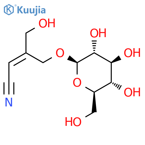 2-Butenenitrile, 4-(b-D-glucopyranosyloxy)-3-(hydroxymethyl)-,(2Z)- structure