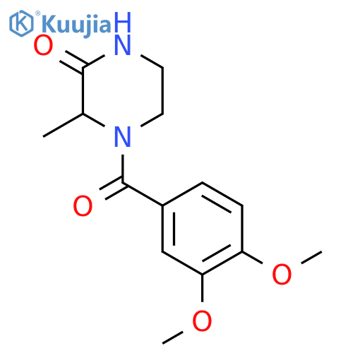 4-(3,4-dimethoxybenzoyl)-3-methylpiperazin-2-one structure