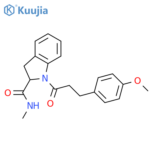 1-[3-(4-methoxyphenyl)propanoyl]-N-methyl-2,3-dihydro-1H-indole-2-carboxamide structure