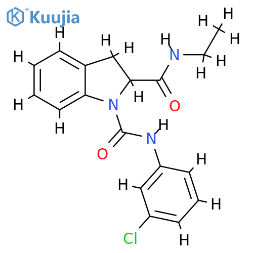 N1-(3-chlorophenyl)-N2-ethyl-2,3-dihydro-1H-indole-1,2-dicarboxamide structure