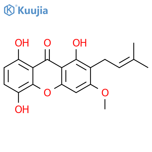 1,5,8-Trihydroxy-3-methoxy-2-(3-methylbut-2-en-1-yl)-9H-xanthen-9-one structure
