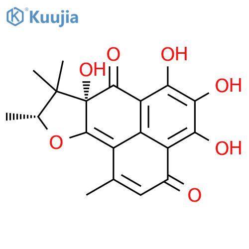 3H-Phenaleno[1,2-b]furan-3,7(7aH)-dione,8,9-dihydro-4,5,6,7a-tetrahydroxy-1,8,8,9-tetramethyl-, (7aS-cis)- (9CI) structure