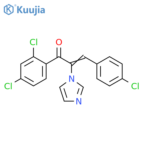 2-Propen-1-one,3-(4-chlorophenyl)-1-(2,4-dichlorophenyl)-2-(1H-imidazol-1-yl)- structure