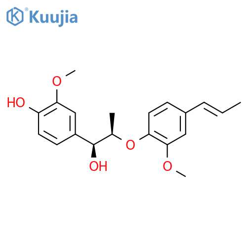 Benzenemethanol,4-hydroxy-3-methoxy-a-[(1R)-1-[2-methoxy-4-(1E)-1-propen-1-ylphenoxy]ethyl]-, (aS)-rel-(-)- structure