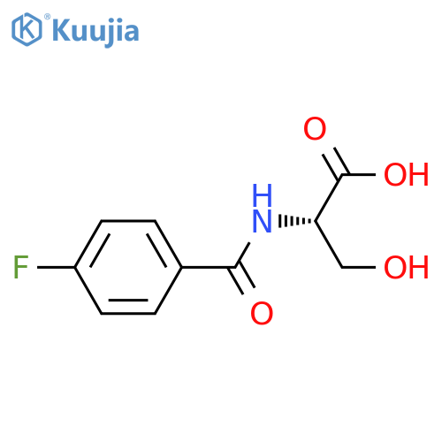 (2S)-2-(4-fluorophenyl)formamido-3-hydroxypropanoic acid structure