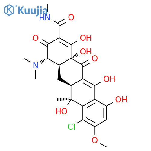 2-Naphthacenecarboxamide,7-chloro-4-(dimethylamino)-1,4,4a,5,5a,6,11,12a-octahydro-3,6,10,12,12a-pentahydroxy-8-methoxy-N,6-dimethyl-1,11-dioxo-,(4S,4aS,5aS,6S,12aS)- structure