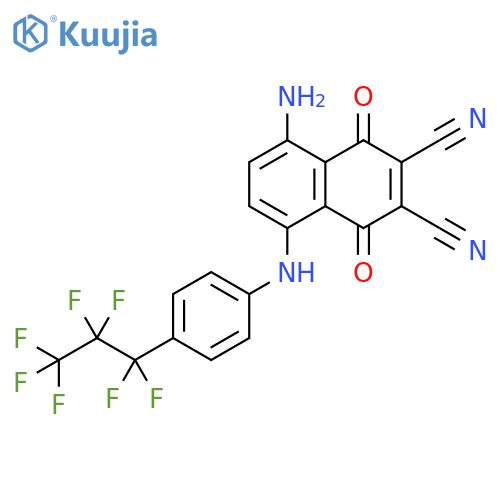 2,3-Naphthalenedicarbonitrile,5-amino-8-[[4-(heptafluoropropyl)phenyl]amino]-1,4-dihydro-1,4-dioxo- structure