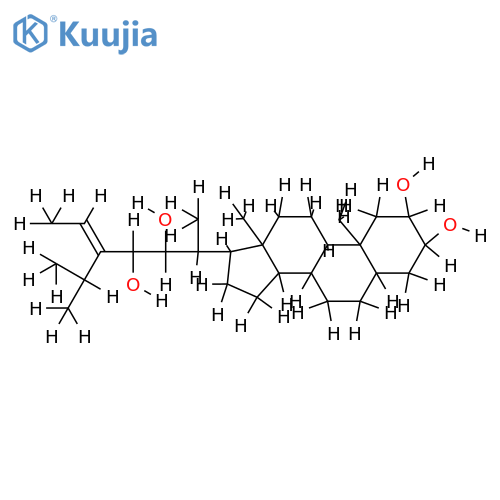 (22R,23R)-5alpha-stigmast-24(28)(E)-ene-2alpha,3alpha,22,23-tetraol structure