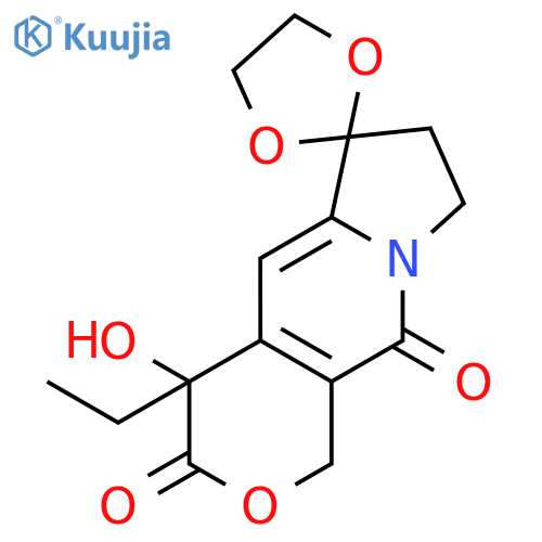 Spiro[1,3-dioxolane-2,6'(3'H)-[1H]pyrano[3,4-f]indolizine]-3',10'(4'H)-dione, 4'-ethyl-7',8'-dihydro-4'-hydroxy-, (4'S)- structure