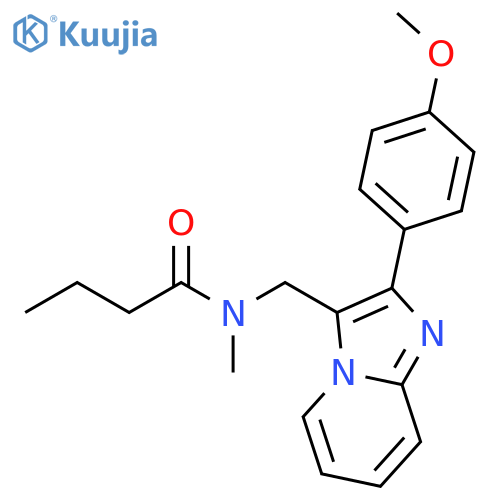 Butanamide,N-[[2-(4-methoxyphenyl)imidazo[1,2-a]pyridin-3-yl]methyl]-N-methyl- structure