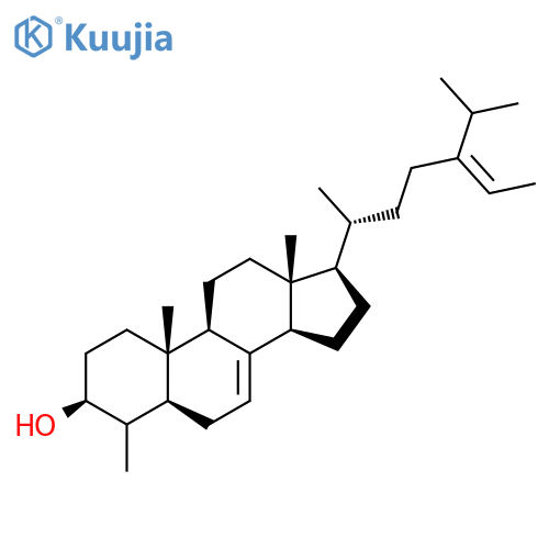 Stigmasta-7,24(28)-dien-3-ol,4-methyl-, (3b,5a)- structure