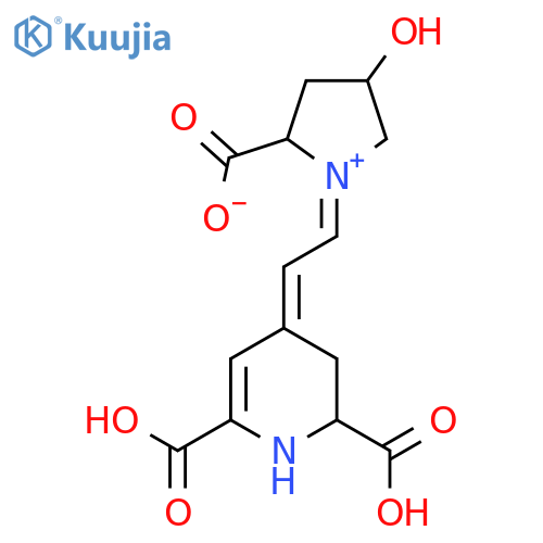 (2s,4r)-1-[(2e)-2-[(2s)-2,6-dicarboxy-2,3-dihydro-1h-pyridin-4-ylidene]ethylidene]-4-hydroxypyrrolidin-1-ium-2-carboxylate structure