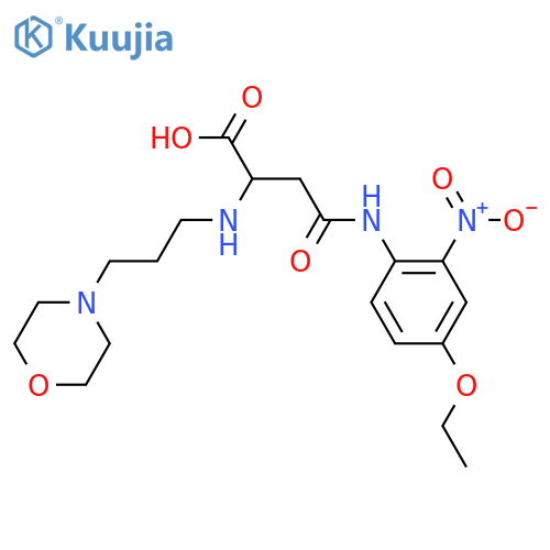 3-[(4-ethoxy-2-nitrophenyl)carbamoyl]-2-{[3-(morpholin-4-yl)propyl]amino}propanoic acid structure